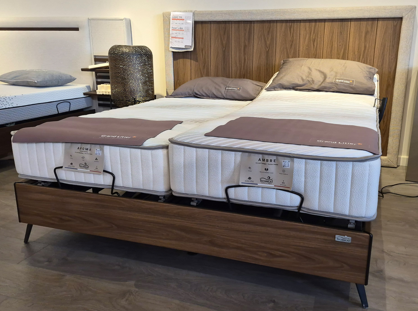 les matelas technilat du magasin de literie grand litier d'Amiens à Longueau