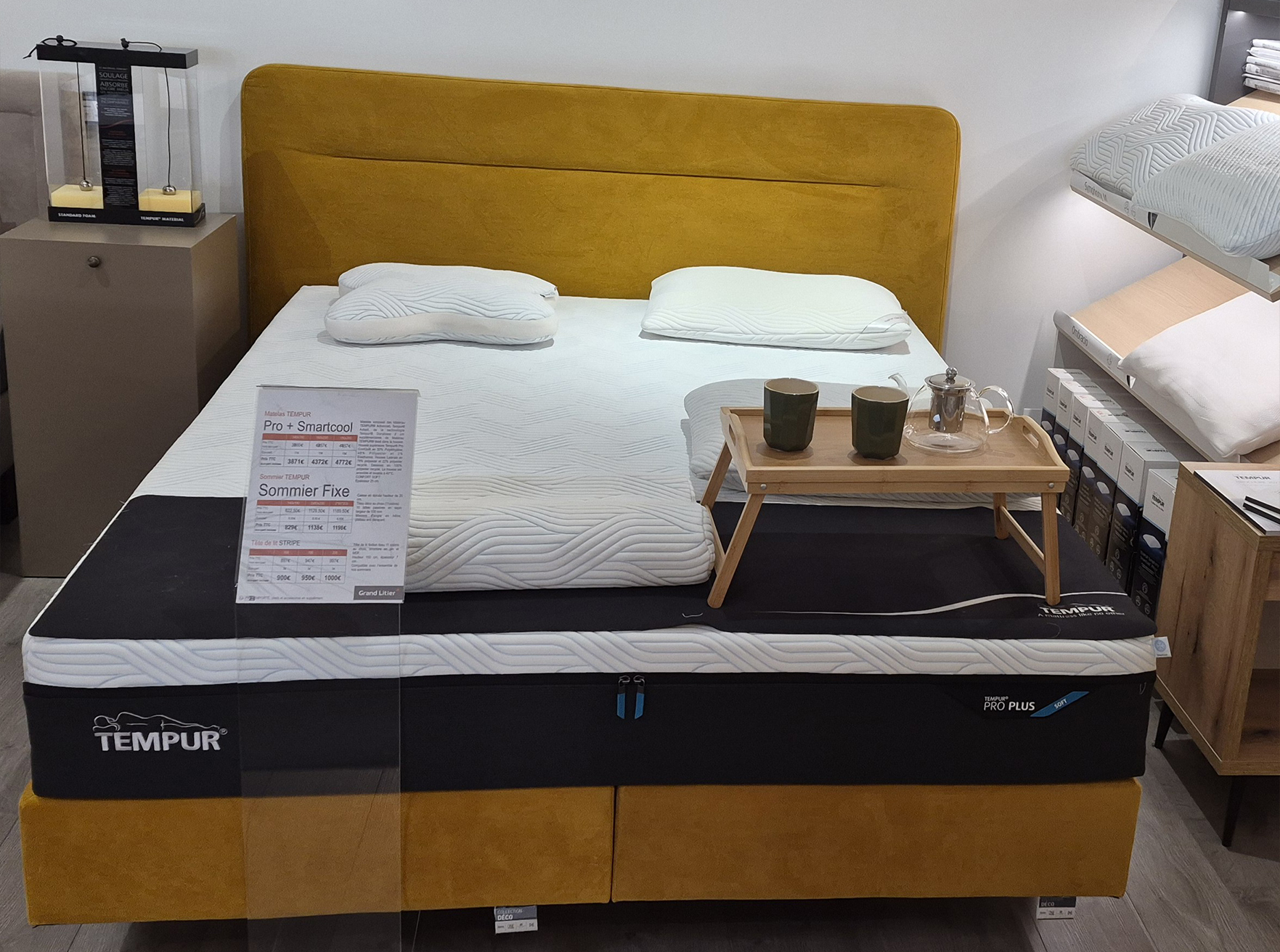 les matelas tempur du magasin de literie grand litier d'Amiens à Longueau