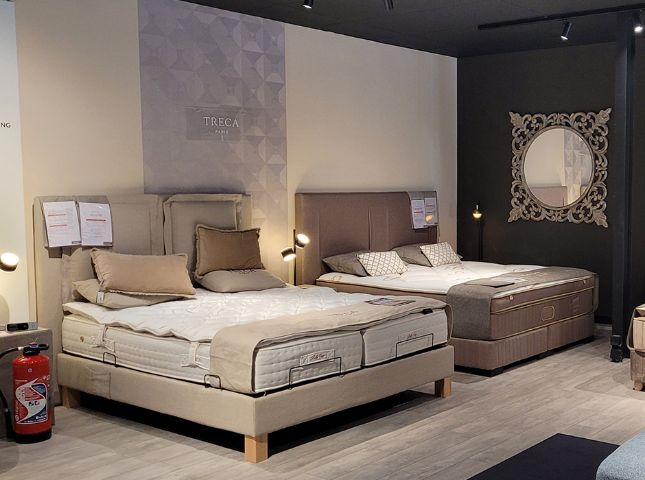 Les matelas haut de gamme Treca et Beautyrest du magasin de literie Grand Litier Ajaccio en Corse