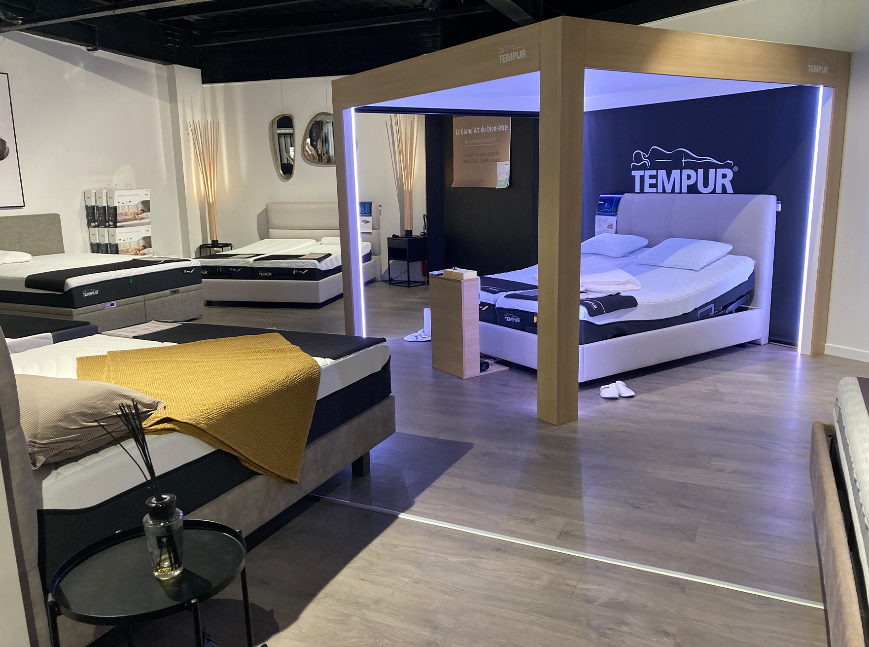 L'espace Tempur du magasin Grand Litier de Saint Malo