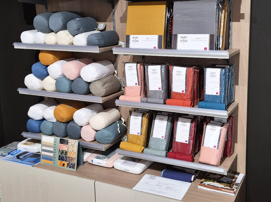 l'espace linge du magasin de literie Grand Litier de Marvejols