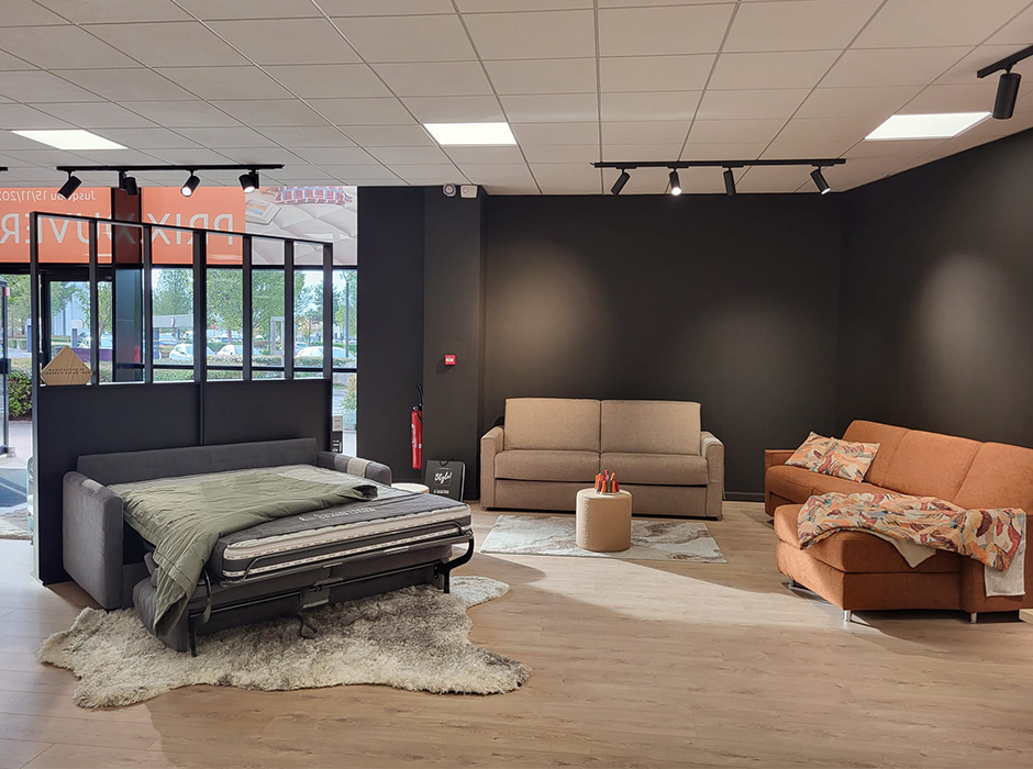 l'espace convertible du magasin Grand Litier de Montévrain en Seine-et-Marne