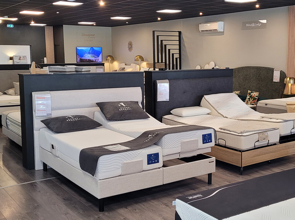 Les literies de relaxation electriques du magasin Grand Litier de Bastia en Corse