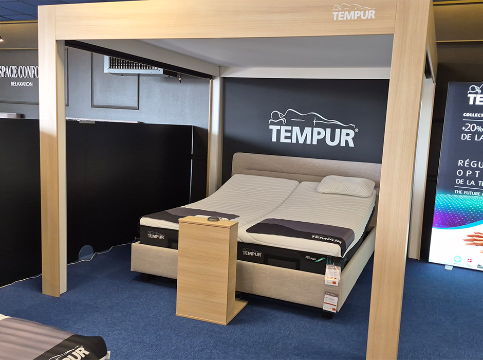 La cabine Tempur du magasin Grand Litier de Reims