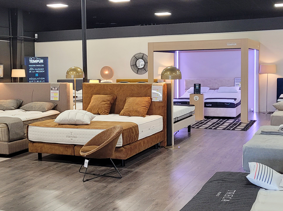 La cabine Tempur du magasin de literie Grand Litier de Vandoeuvre les Nancy