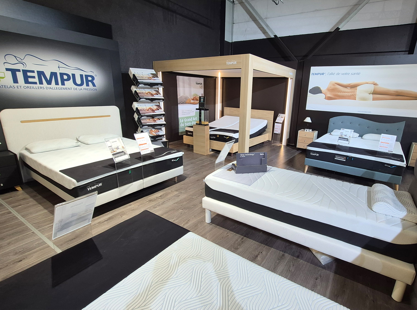 L'espace Tempur dans le magasin Grand Litier de Calais