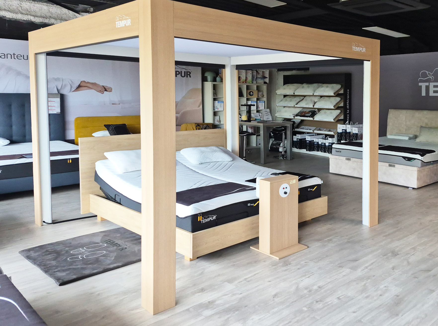 La cabine Tempur du magasin Grand Litier de sainte-geneviève-des-bois