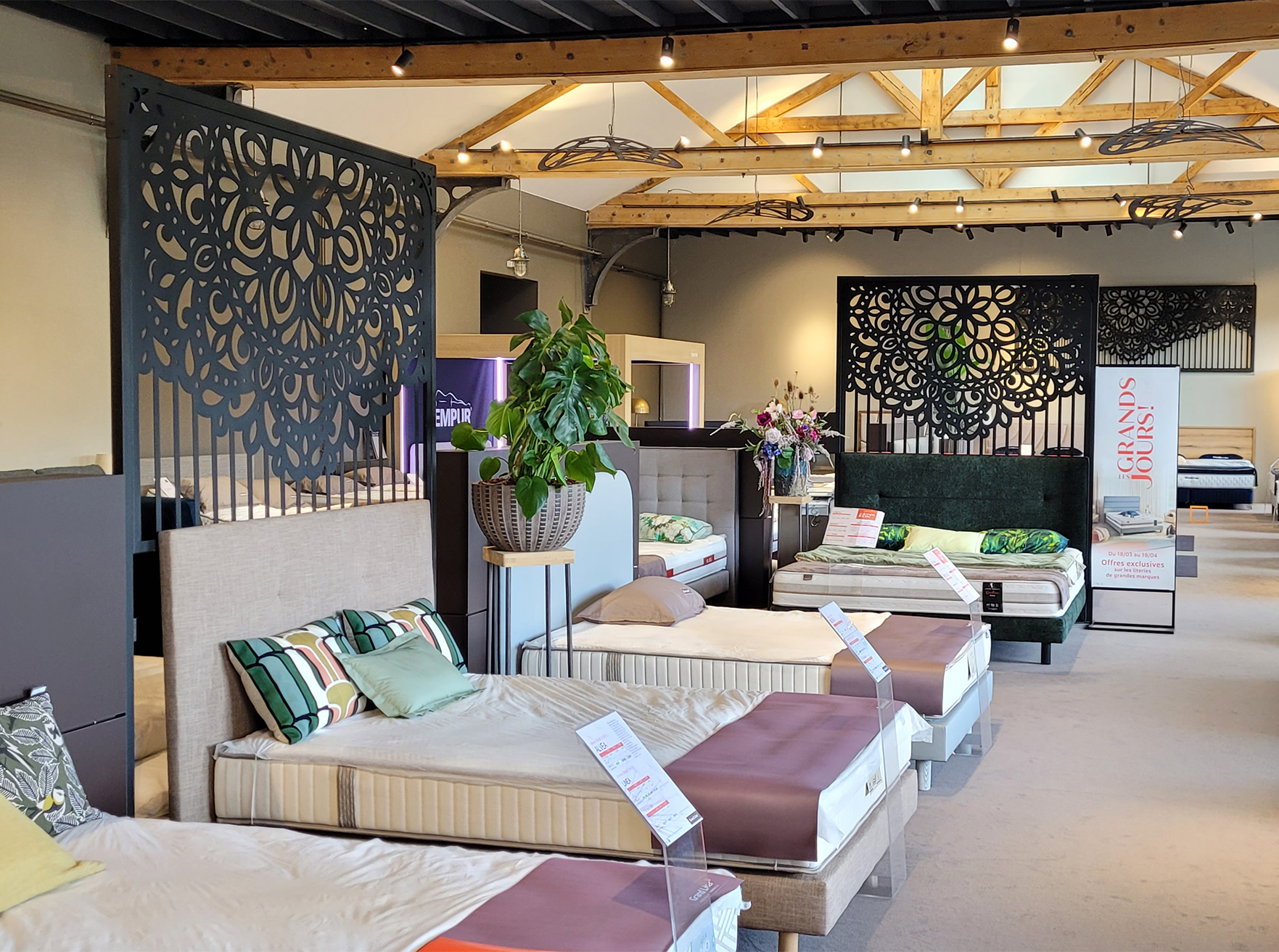 La large offre de matelas du magasin de literie Grand Litier du Puy-en-Velay