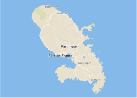 Carte de la Martinique